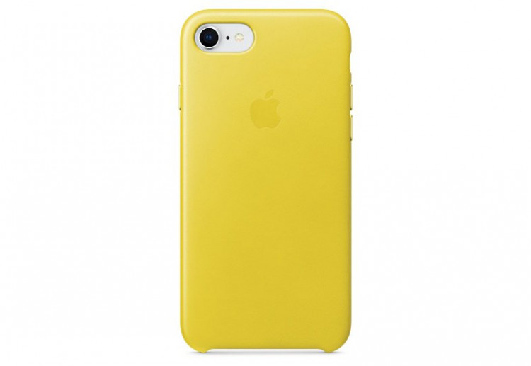 Чехол Apple Leather Case для iPhone 8/7 «жёлтый бутон»