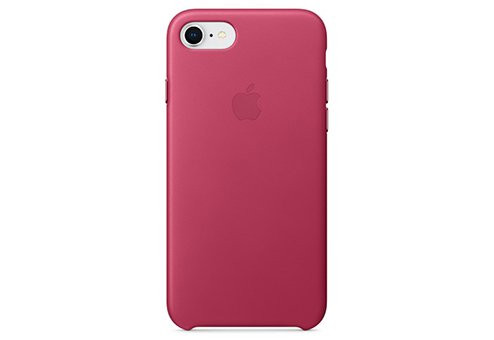 Чехол Apple Leather Case для iPhone 8/7 «розовая фуксия»