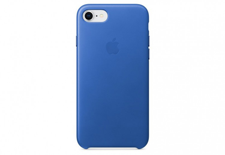 Чехол Apple Leather Case для iPhone 8/7 «синий аргон»