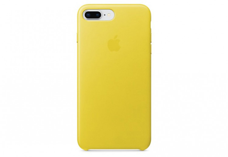 Чехол Apple Leather Case для iPhone 8/7 Plus «жёлтый бутон»