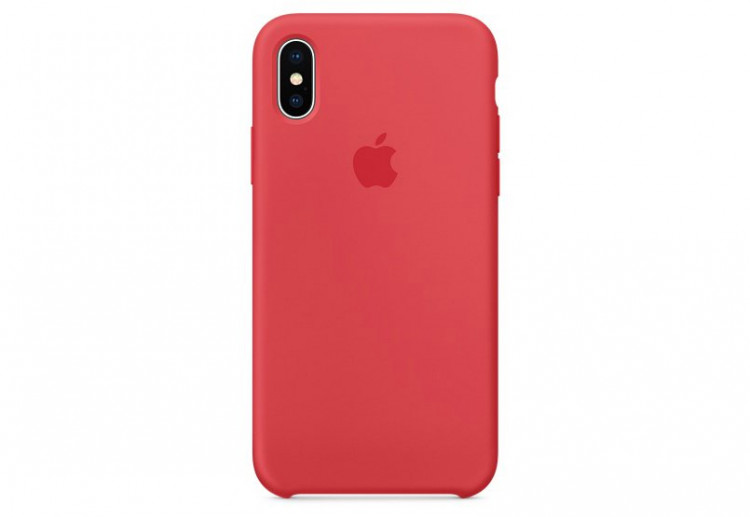 Чехол Apple Silicone Case для iPhone X «спелая малина»