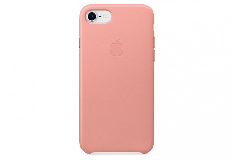 Чехол Apple Leather Case для iPhone 8/7 бледно‑розовый