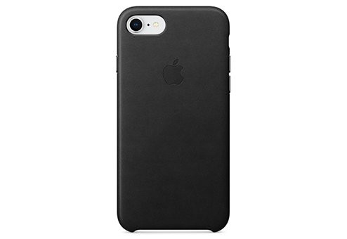 Чехол Apple Leather Case для iPhone 8/7 чёрный