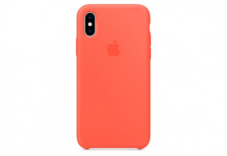Чехол Apple Silicone Case для iPhone XS, «спелый нектарин»