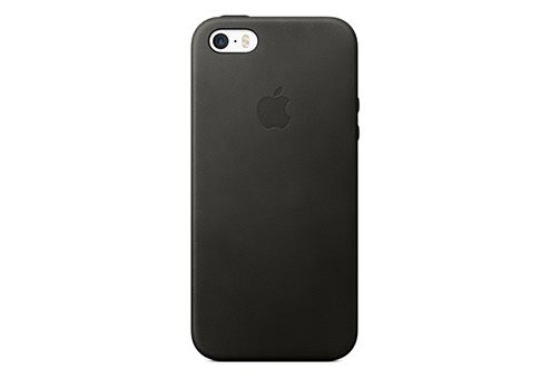 Чехол Apple Leather Case для iPhone SE черный