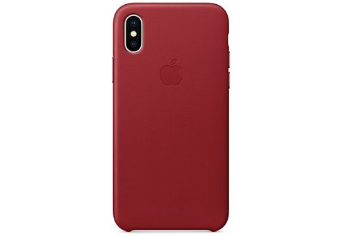 Чехол Apple Leather Case для iPhone X (PRODUCT)RED