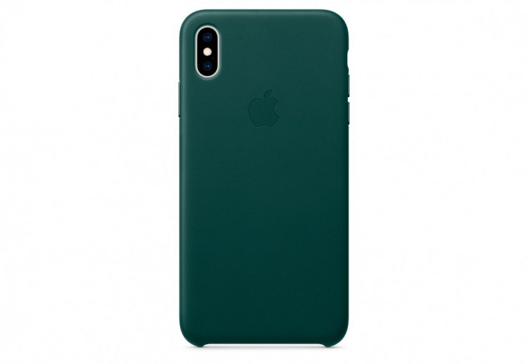 Чехол Apple Leather Case для iPhone XS Max, «зелёный лес»
