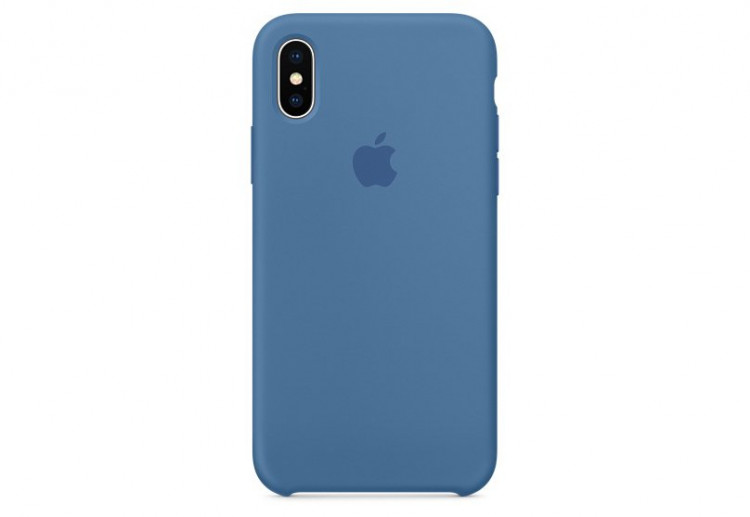 Чехол Apple Silicone Case для iPhone X «синий деним»