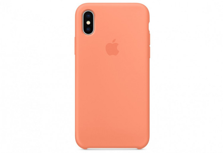 Чехол Apple Silicone Case для iPhone X «сочный персик»