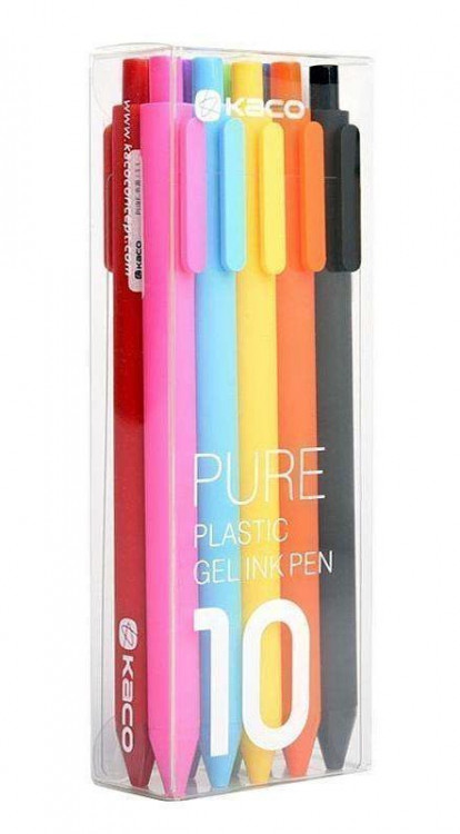 Комплект гелевых ручек Xiaomi KACO Pure Plastic Gelic Pen (10 шт)