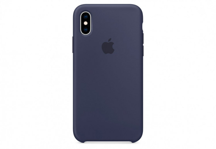 Чехол Silicone Case для iPhone X/XS, тёмно-синий